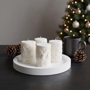 Weihnachtszauber Gips Weiß